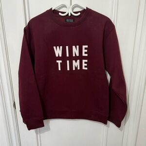Brunette The Label Burgundy Crew Neck Sweater
